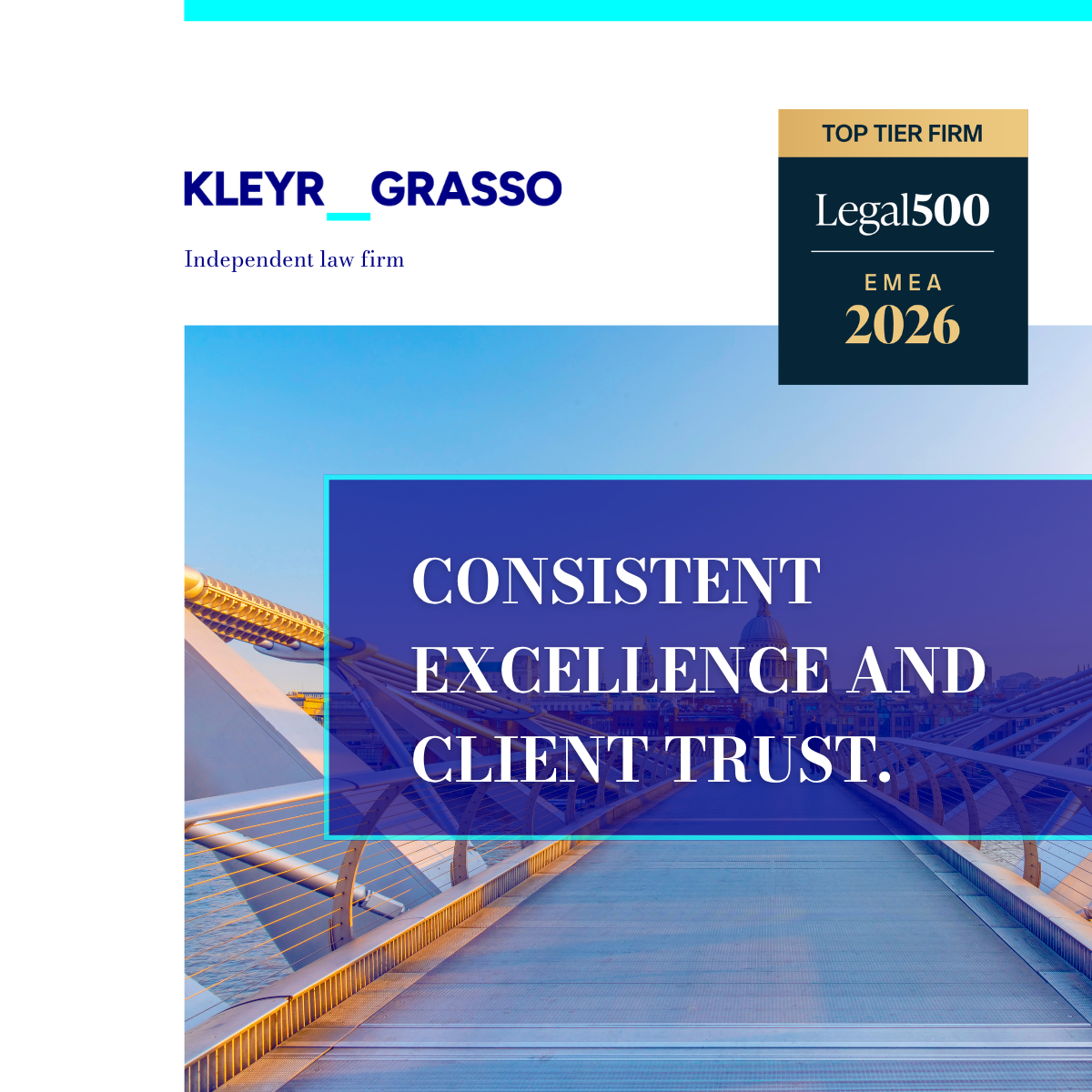 Consistent excellence and client trust reaffirmed in The Legal 500 EMEA 2026 edition